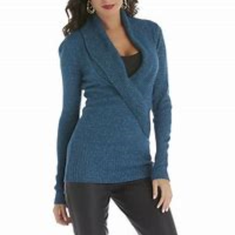 Pullover Surplice Sweater